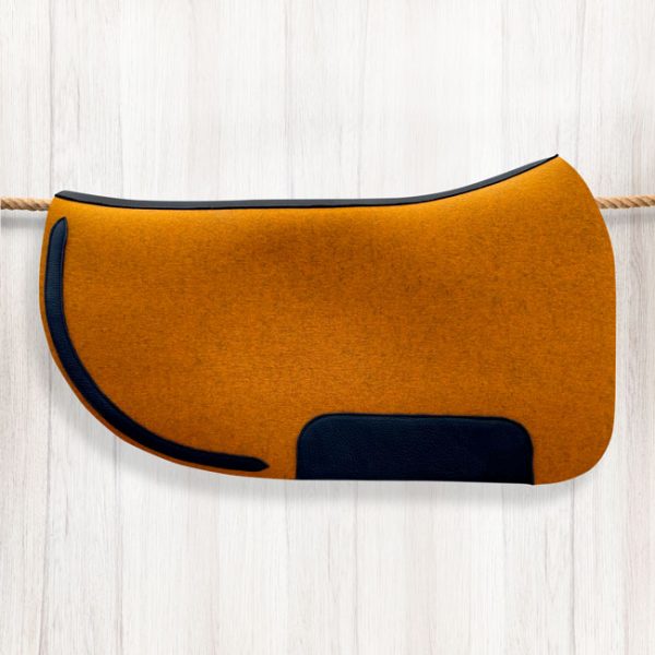 Blanket Filz – Orange – Leder Schwarz